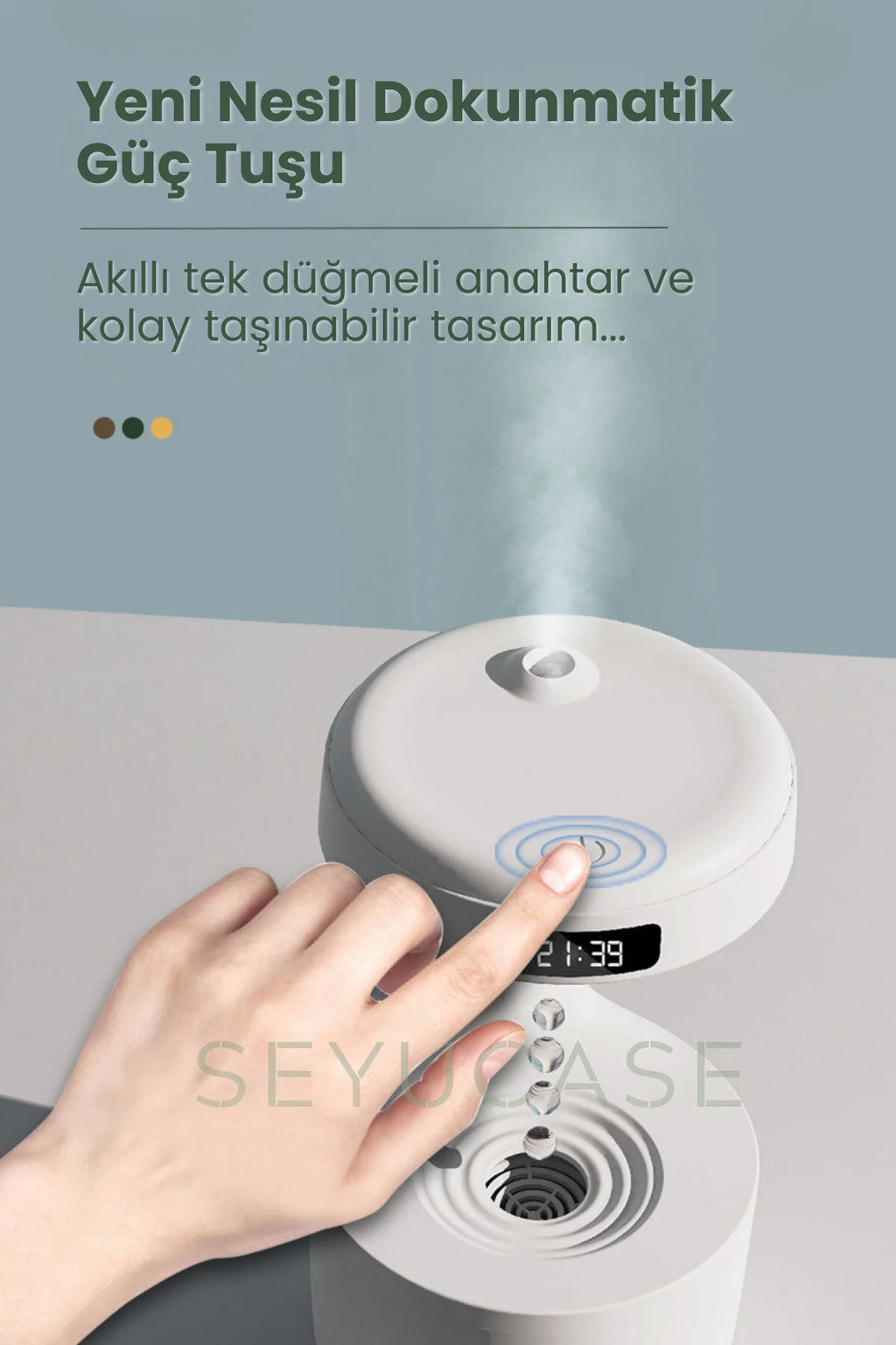 Damlacıklı Musluk Hava Nemlendirici Aroma Difüzörü Aromaterapi Buhar Makinesi