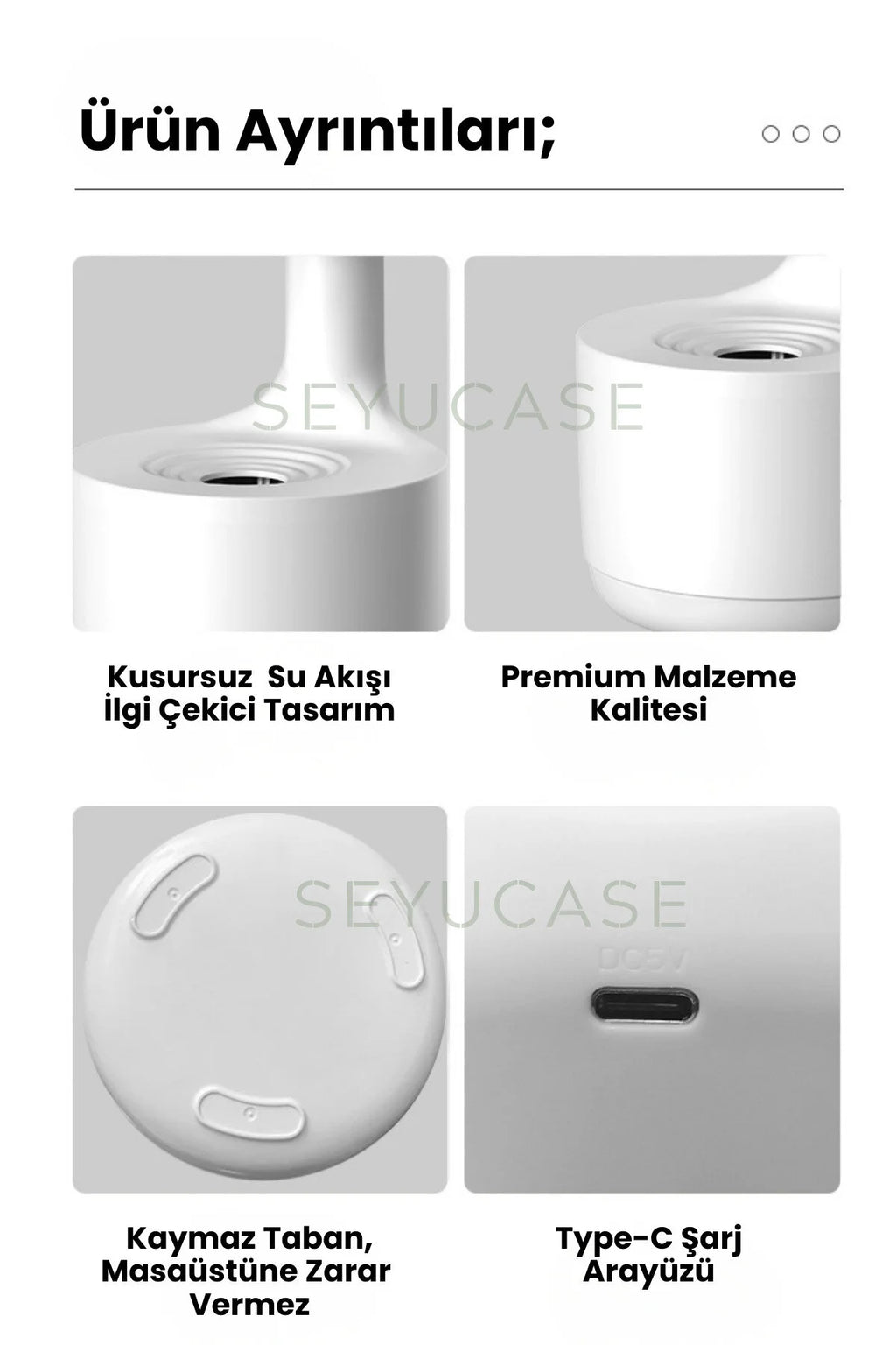 Damlacıklı Musluk Hava Nemlendirici Aroma Difüzörü Aromaterapi Buhar Makinesi