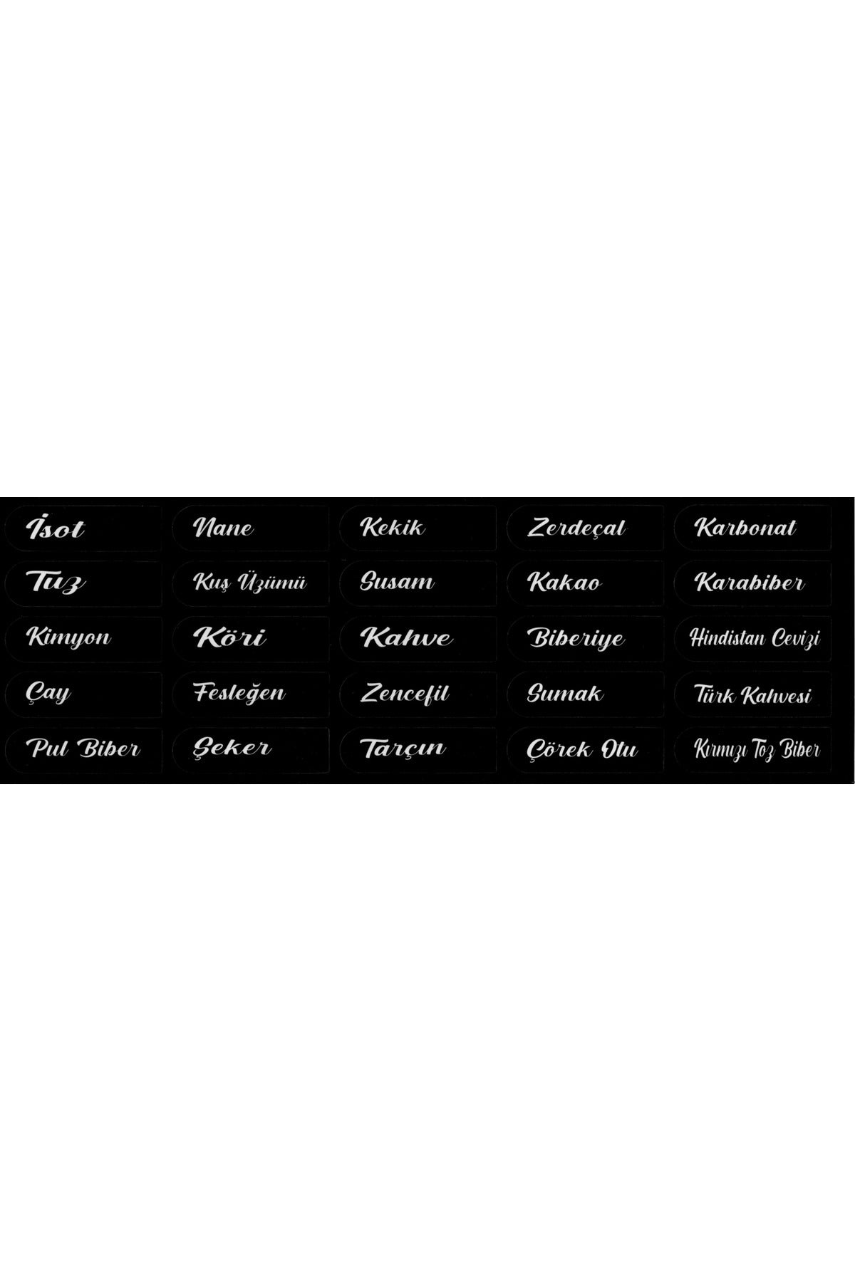 Standlı 12 Li Kendinden Yapışkanlı Kaşıklı Kapaklı Baharatlık Takımı-etiketli Baharatlık