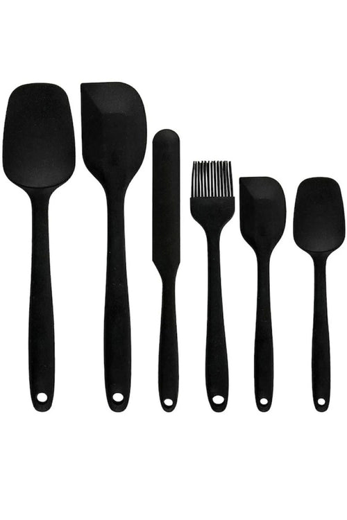 6lı Takım Yanmaz Yapışmaz Mutfak Pasta Slikon Yumurta Fırçası Kaşık Bıçak Spatula Seti